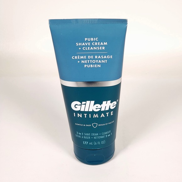 FIVE PACK Gillette Male Intimate 2-in-1 PUBIC SHAVE CREAM & Cleanser 6oz ea NEW! - Picture 2 of 3
